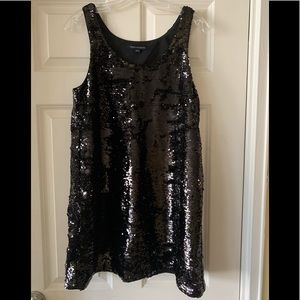 French Connection Black Sequin Dress